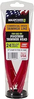 MaxPower 333795 Pivotrim Commercial Grade Trimmer Line Replacement Strips .095" x 12" - 24 Strips,White