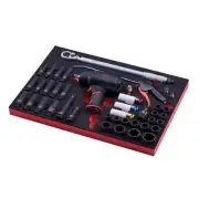 M7 Air Impact Wrench + Torque Wrench + Blow Gun, 32x Socket Set M7-NC4255Q-41KIT