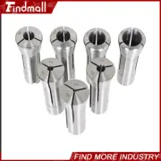 7Pcs Fractional R8 Collet Set 1/8" to 7/8" High Precision For Bridgeport