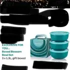 NEW Tupperware Boxed Blossom Bowl Set 3x1.3L Gift Boxed