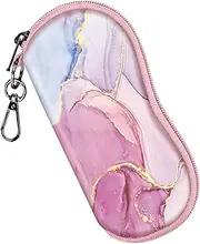 [FINTIE] Glasses Case with Carabiner, Ultra Light Portable Neoprene Zipper Sunglasses Soft Case