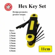 Heavy Duty Folding Allen tools Hex Key Set Wrench allan pocket chrome tool 8Pcs