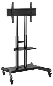 Atdec AD-TVC-75 Display Cart - 45 kg Capacity - 4 Casters - 76.20 mm Caster Size - Steel, Plastic - Black