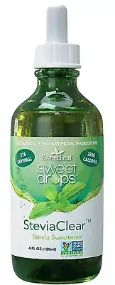 SweetLeaf LARGE 4 oz Sweet Drops Clear Liquid Stevia Sweetener