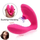 Wearable Dildo Vibrator Couple G Spot Clitoris Stimulator Clit Sucking Sex Toys