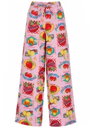 Damson Madder Chlo Printed Cotton-blend Trousers - Pink - 16 (UK16 / XL) 16 (UK16 / XL)