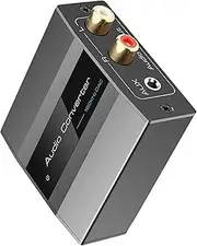Digital to Analog Audio Converter, TV to Speaker/Headphone RCA Audio Converter Adapter with Fiber Cable