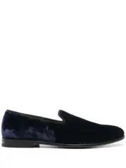 [Doucal's] almond-toe velvet loafers 42.5 Blue