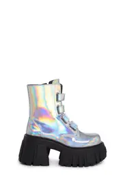 [Club Exx] Interstellar Wave Platform Boots - Holo