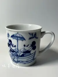 在飛比找Yahoo奇摩拍賣-7-11運費0元優惠優惠-日本中古 Disney迪士尼Sango青花米奇馬克杯 早餐杯