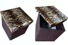 Decor foldable chair ottoman storage cube, hats toys organizer 12X12X12 Inches