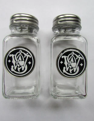 Smith & Wesson Salt & Pepper Shakers, Smith and Wesson Logo shakers, S&W