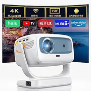 [Auto Focus 500 ANSI] DANCIEYA 4K Support Projector with Bluetooth WiFi, Built-in APP Native 1080P, Android 11 System Mini Portable Home Projector for Outdoor Bedroom Movie Gift Party