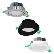 99mm LED Downlight 13w Black, White, Chrome CCT ICDLT13WCCT, ICDLT1390 Eurotech
