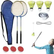 Indoor Badminton Training Set | Automatic Rebound Badminton - Portable Set for Indoor Use, Badminton Practice Trainer Aid, Indoor Game, Adjustable Height, No Drills for Outdoor