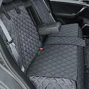 ANOSOSPECIAL Dog Car Seat Cover for Back Seat Cover for Kids ISOFIX,Non Stick Fur Rear Seat Protector for Pet,Nonslip Waterproof Durable Interior Backseat Covers for Auto Van SUV(Large,Black)