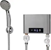 Electric Instantaneous Water Heater, 220 V 5500 W Mini Instantaneous Water Heater with Readable LED Temperature Display, Without Plug, Pressure-Resistant, Cast Aluminium, Compact for Kitchen and