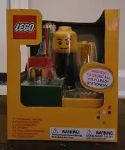 Lego Art Carousel Stationery Storage With Pencils Crayons Erasers Sharpener New