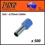 Cable Ferrules IN STRIPS 0.75mm2 x 500 pack, Bootlace, Pin Crimps, Wire Sleeves