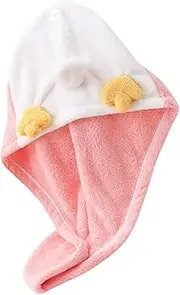 WESIEVYA Quick-Dry Hair Turban Hair Drying Wrap Soft Fleece Bathing Cap for Women