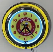 Utica Club Beer logo Double Ring yellow Neon Clock