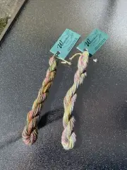 2 Skeins Needlework Thread Watercolors By Caron 100% Cotton Hand painted