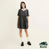 在飛比找momo購物網優惠-【Roots】Roots 女裝- CHAMBRAY洋裝(石墨