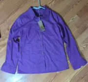 Prana Womens Light Red Violet Sutra Button Up Shirt Top Size S NWT MSRP $85