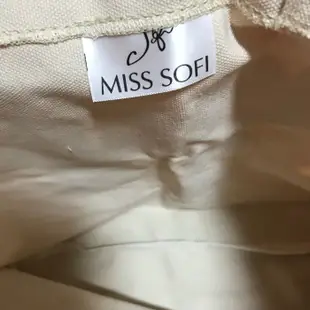 帆布袋 MISS SOFI 舞鞋口紅香水墨鏡圖案帆布側背環保購物袋