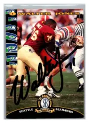 Walter Jones 1997 Score Board Seattle Seahawks Hand Signed Card TC7761