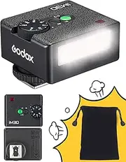 IM30 Mini Camera Manual Flash, Godox Flash for Canon Sony Nikon Pentax Panasonic Olympus Richo GR3 Cameras, GN15, 7 Power Levels (1/64~1/1), S1/S2 Optical Control, 6500K±200K