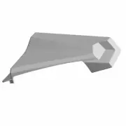 Polaris Center Visor, Left, Nuclear Sunset, Genuine OEM Part 5450039-493, Qty 1