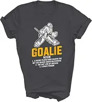 [Above Good Tee] Ice Hockey Goalie Definition Hockey Lover Player Unisex Shirt Gift Women Men T-Shirt (Dark Heather;2XL)