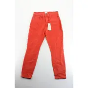 NWT Alice and Olivia red high rise ankle skinny jeans womens 29 y2k boho chic