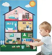 Flannel Board Stories for Preschool,Felt Story Board Wall - Sensory Learning Interactive Decorative Reusable Game for Classroom Preschool Kindergarten Playroom Nursery Storytime Aged 3+
