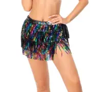 2025 Colorful Belly Dance Women Belly Dance Hip Scarf Tassel Sequins Belt