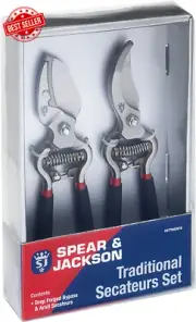 Traditional Bypass & Anvil Secateurs Set, Blue (CUTTINGSET8)