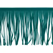2 Yards 4 Inch PU Leather Fringe Trim DIY Tassel Fringe for Sewing, Dark Green