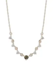 Moon & Meadow 14K Yellow Gold Diamond & Smoke Quartz Necklace, 16-20