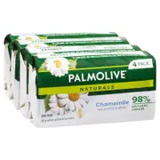 Palmolive Naturals Chamomile Bar Soap 4x90g - 98% Natural, Moisturizing