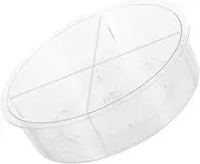 Mikinona Bathroom Supplies Rack Rotating Storage Box for Kitchen Cosmetic Storage 1 Pc Pet Material Round Condiment Jar Holder