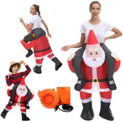 Adult Kids Inflatable Xmas Christmas Costume Santa Kidnapping Cosplay Outfits AU