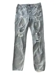 American Eagle Womens Light Blue 12 31W Regular High Rise Straight Jegging Pants