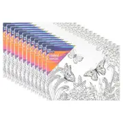 12x Art Boxd 20.3cm Printed Colouring/Painting Canvas Kids/Children Art Assorted