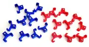 40 GOLIATH INDUSTRIAL ABS 3/8" RED & BLUE REPLACEMENT SOCKET RACK RAIL CLIPS