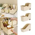 Rolling Storage Box with Wheels Pantry Organization for Bathroom Cupboard