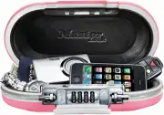 Pink Portable Small Lock Box, Set Your Own Lock Combination Portable Safe, Perso