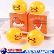 Anti-Stress Relief Toy Squishy-Puking Egg Yolk Squeeze Ball Vomiting Yellow-Goop
