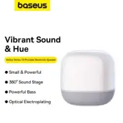 Baseus AeQur Bluetooth Wireless Portable Speaker 360° Stereo Sound Powerful Bass