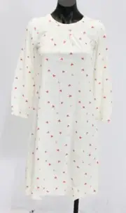 Mini Boden Girl's Printed L/S Nightie Sleep Dress CA4 Multi Hearts Size 9-10Y